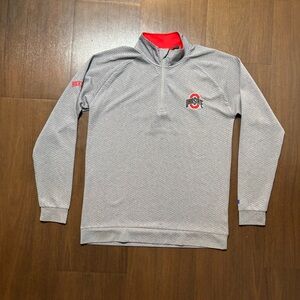 Ohio State Buckeyes Terminal Tackle Fleece Raglan Omni-Shade Quarter-Zip Jacket